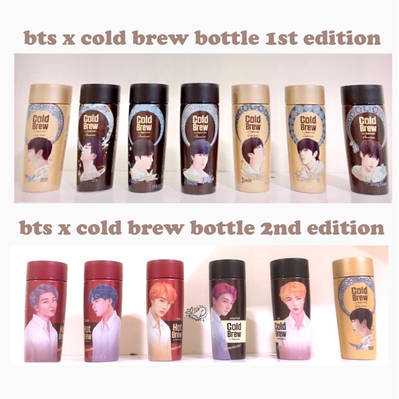 BTS COLD BREW BOTTLE // PC PHOTOCARD (RM, JIN, SUGA, JHOPE, JIMIN, TAEHYUNG, JUNGKOOK) V YOONGI NAMJ