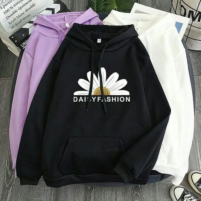 RCL - SWEATER HOODIE JUMPER DAISY FASHION SIZE L-XL (PRIA &amp; WANITA)