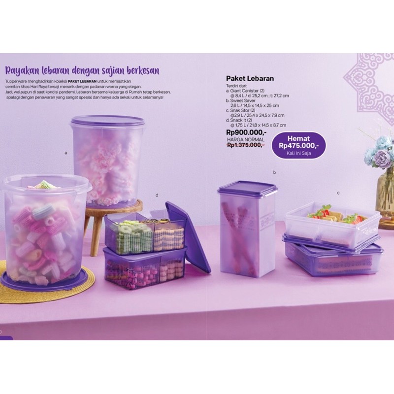Paket Lebaran Set Tupperware