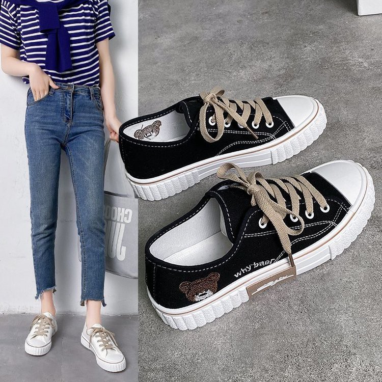 Sepatu Wanita Sneakers Tali Kanvas Model Terbaru Produk Terlaris 2021 Trendy dan Elegan SP-097