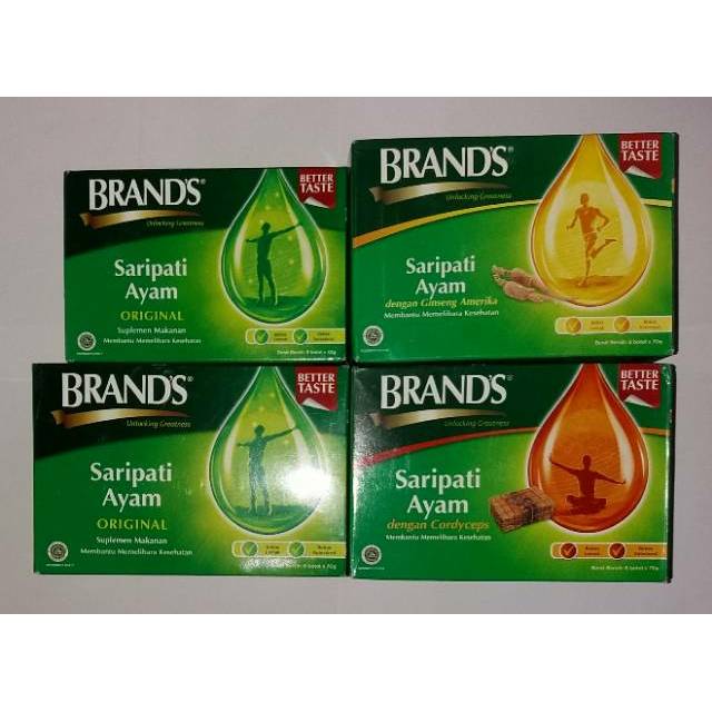 Chicken Brand's (brands saripati ayam) original / ginseng amerika / cordyceps (6 botol)