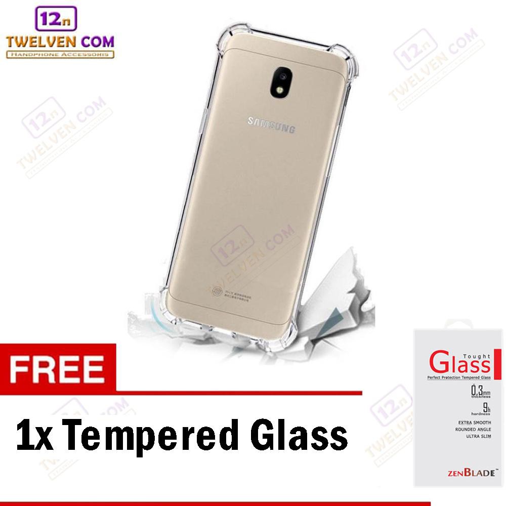 Anti Shock Anti Crack Softcase Casing for Samsung J7 Pro - Free Tempered Glass