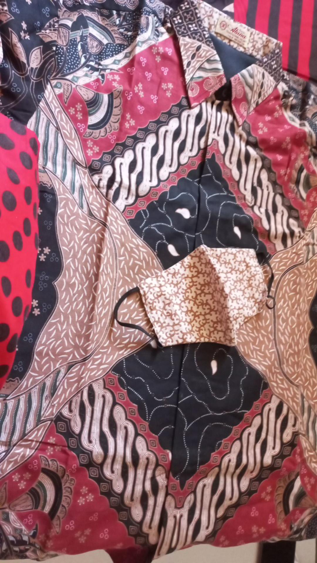 Baju Batik Pria Kemeja Lengan Panjang Furing Premium Modern Solo Pabrik Batik Aluna Bav008