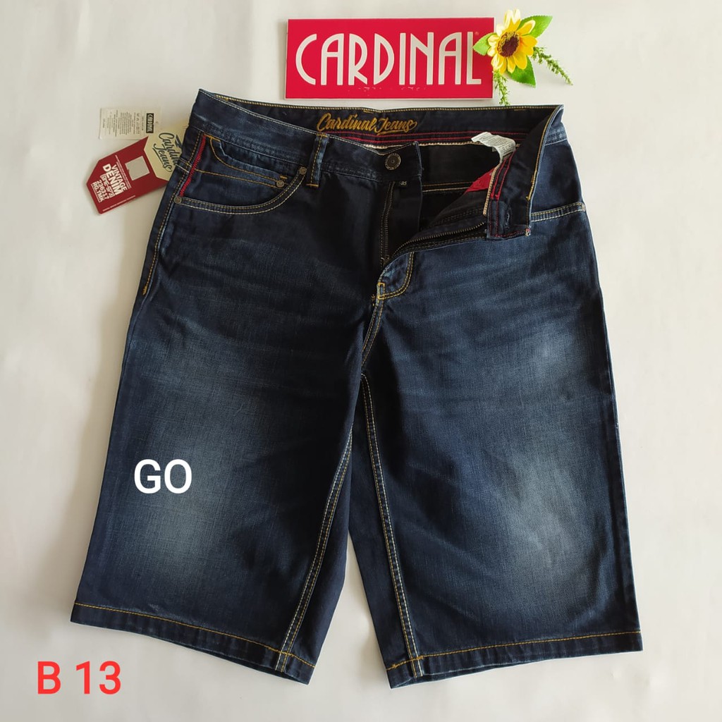 gof 35-CBV CARDINAL JEANS Celana Pria Celana Pendek Bermuda Casual Sobek Slimfit Reguler Fit Reguler