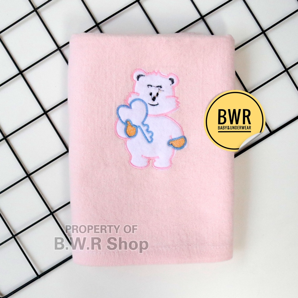 Handuk IVORY BORDIR / 60x110 Handuk Bayi Newborn Bulu Kapas Lembut | Bwr