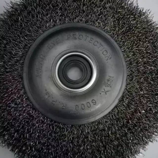 Union Sikat Kawat Piring Baja Gerinda Duduk 6" WW60 WW-60 150MM Steel Wire Wheel Brush Murah