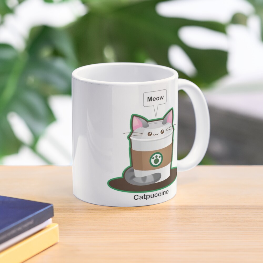 Mug Gelas Keramik Cute Cat Coffee
