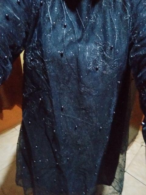 Batik Couple Kebaya Modern Brokat Shofia Tile Mutiara