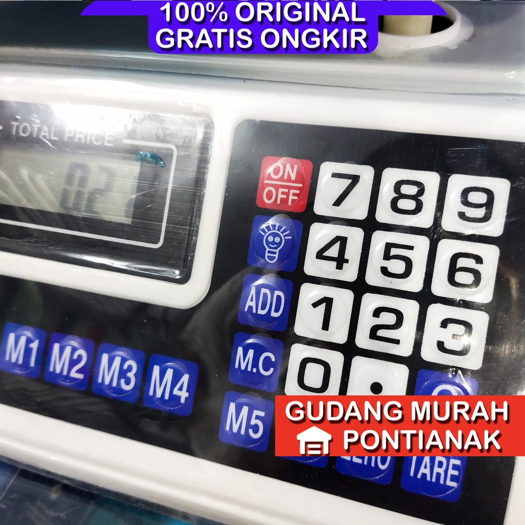 Timbangan Digital 40 KG Maximal Sayur Laundry baju Dagang Bisa Setting Harga