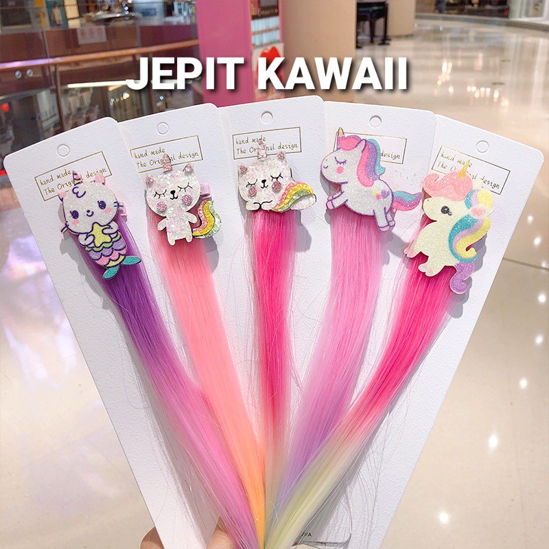 JEPIT KOREA KAWAII / JEPITAN RAMBUT ANAK KOREA / HAIRCLIP ANAK IMPORT / AKSESORIS RAMBUT PALSU ANAK