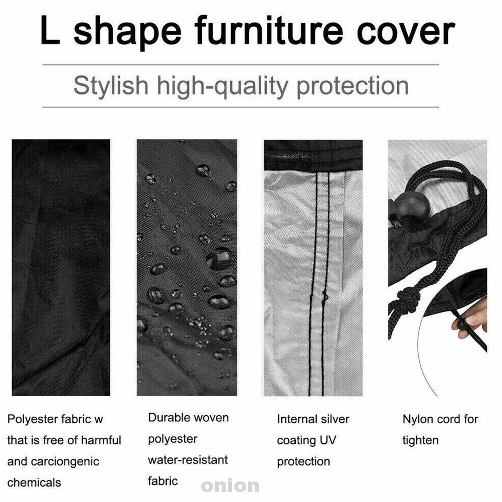 Home Waterproof Patio V Shape Outdoor Garden Bed Treatment Corner Furniture Cover Shopee Indonesia