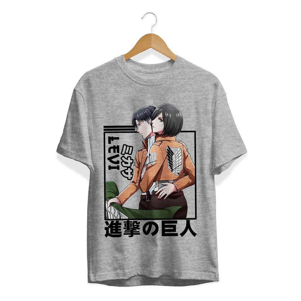 KAOS DISTRO LEVI MIKASA RELASIONSHIP ATTACK ON TITAN STYLE ANIME