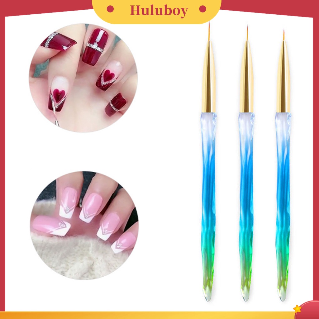 Huluboy Huluboy♡ Pen Liner Flexible Multifungsi Bahan Plastik Untuk Salon Nail Art