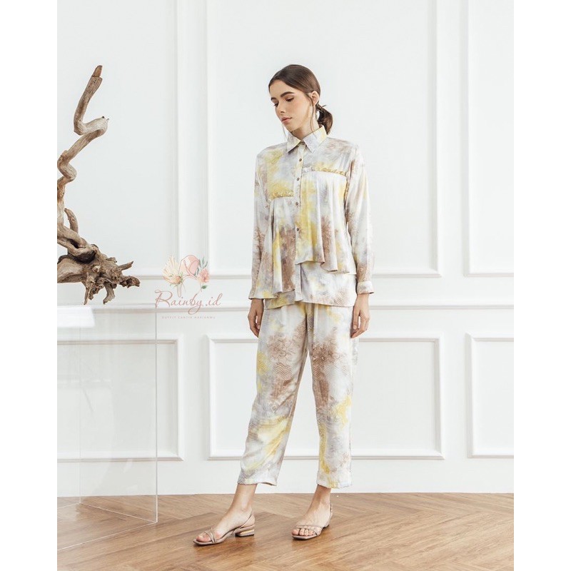 CUCI GUDANG | Malika OneSet | One set rayon | Setelan Rayon | Piyama Rayon | Piyama Busui