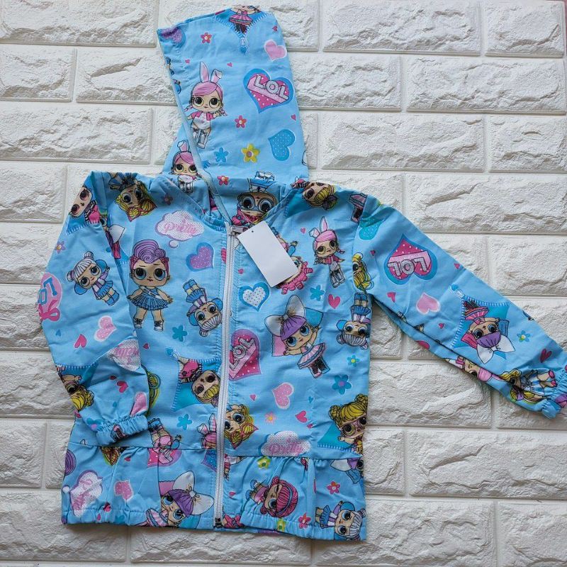 Jaket  Katun Catra Anak Perempuan 2-5 Tahun I Jaket Karakter Anak I Jaket Printing Anak 2-5 Tahun