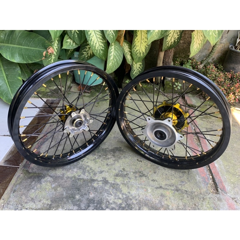 wheelset crf Velg set semi cacing 160 185 215 pnp crf150L klx wr155 Ring 17