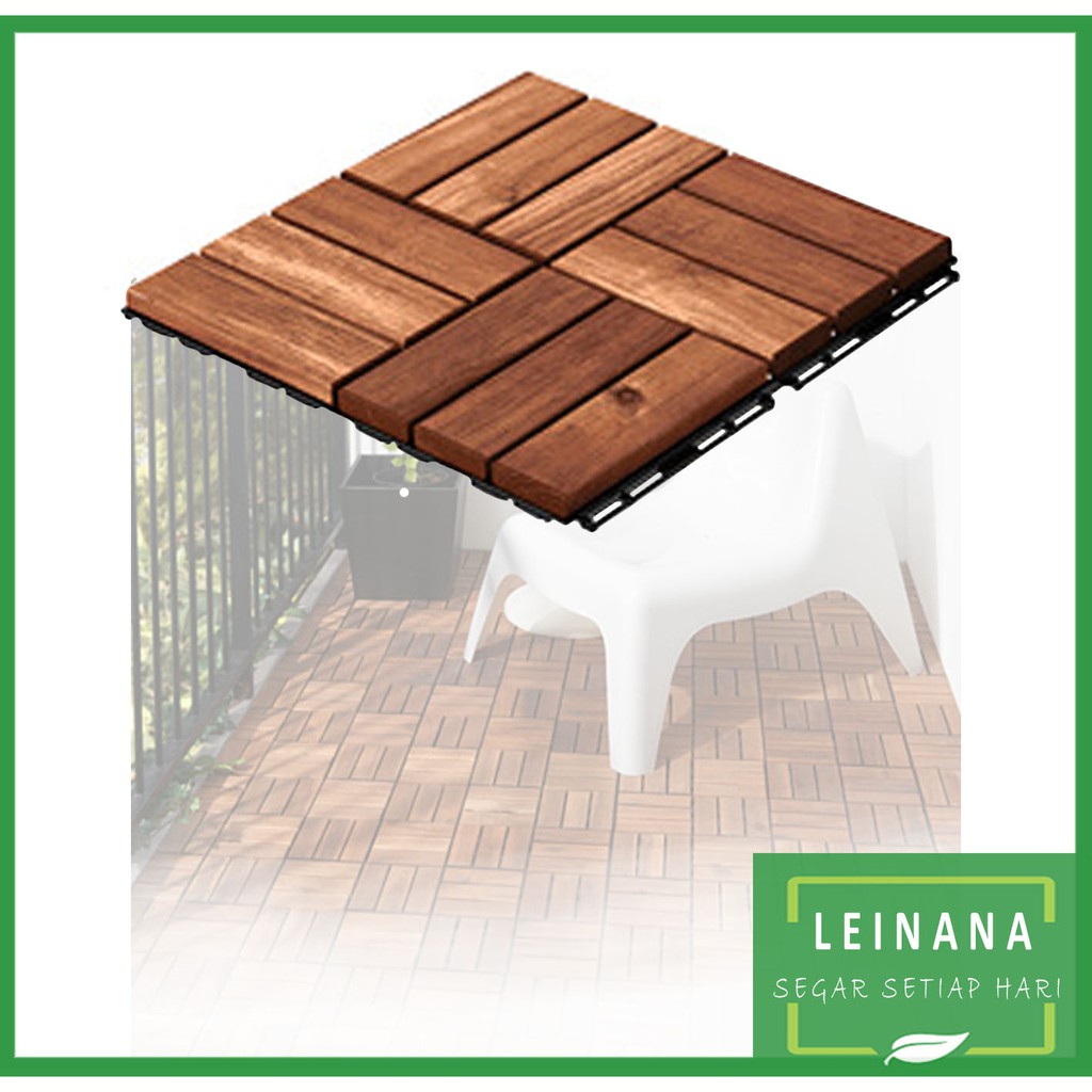 (satuan) RUNNEN Dek lantai luar ruang diwarnai cokelat / decking flooring