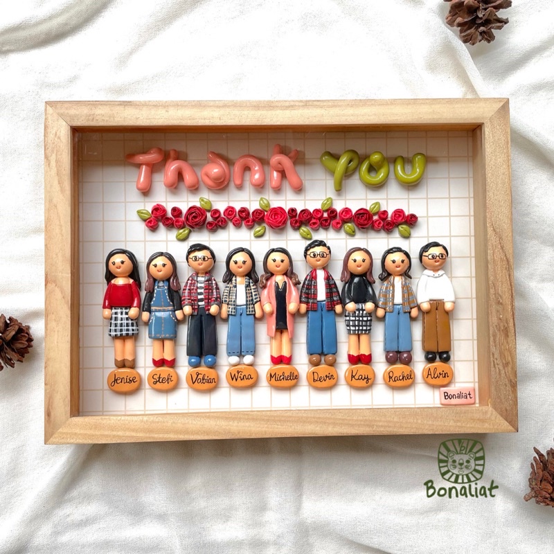 Clay Frame Custom Family A4 [FRAME KAYU AKRILIK]