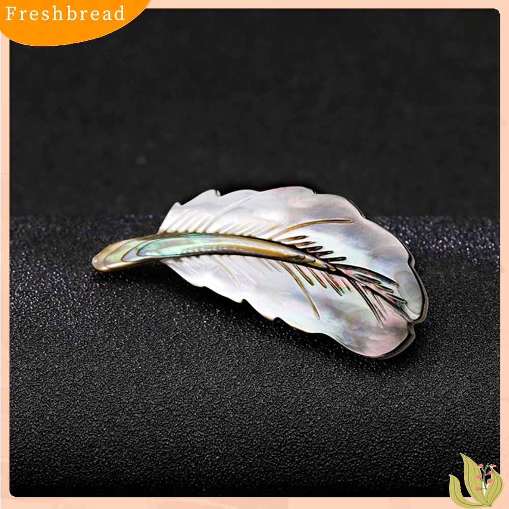 [ TERLARIS]Fashion Women Feather Shaped Brooch Pin Lapel Collar Scarf Badge Clothes Jewelry