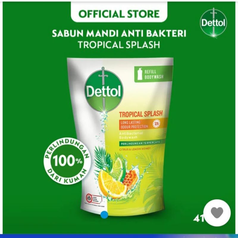 Dettol body wash refill 410ml sabun cair