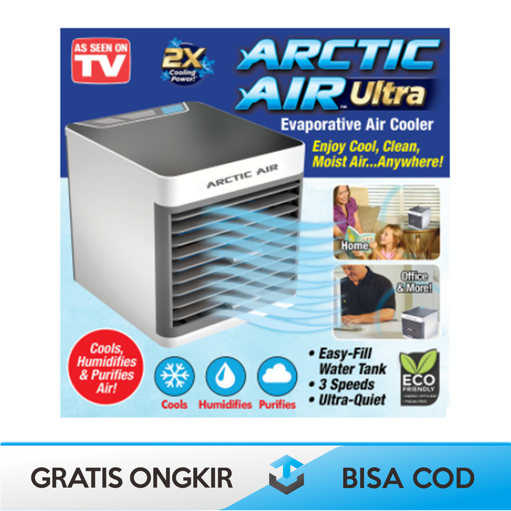 AC MINI FAN PORTABLE ORIGINAL ARCTIC AIR - PENDINGIN RUANGAN MINI AIR COOLER PORTABLE ARCTIC AIR