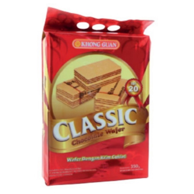 

Khongguan classic wafer coklat 350gr