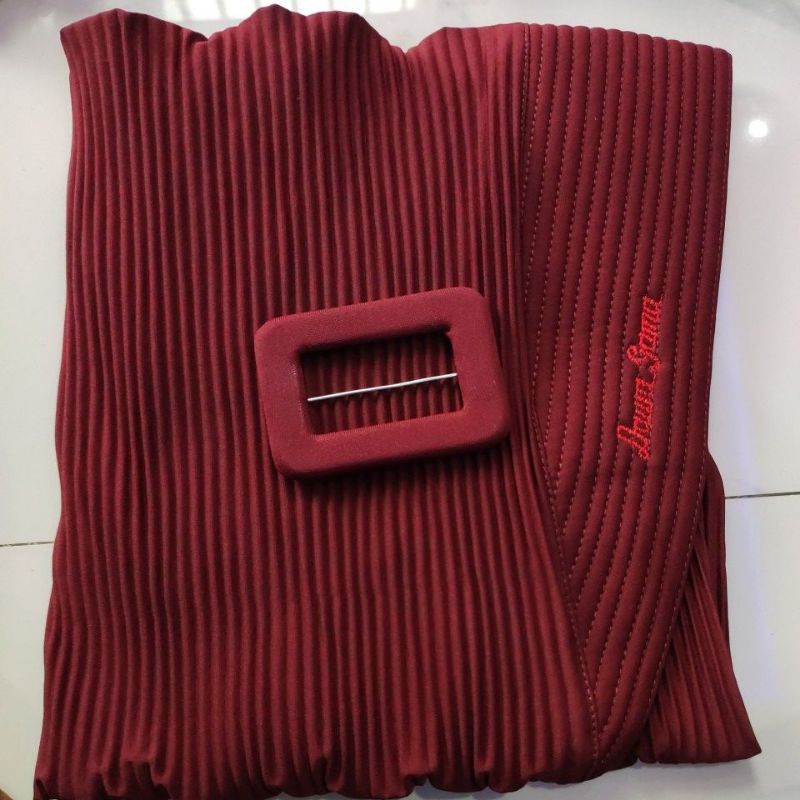 HIJAB INSTAN DG-09 HOODY PLISKET JERSEY BY DAURA GAMA-Maroon