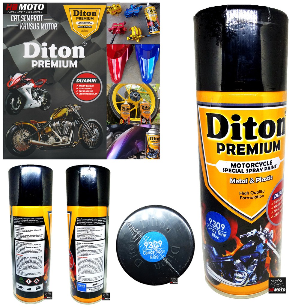 9309 Cat Semprot Diton Premium 9309 Candy Tone Blue ( Biru ) ISI 400 CC/Cat Semprot/Cat Pilok Diton