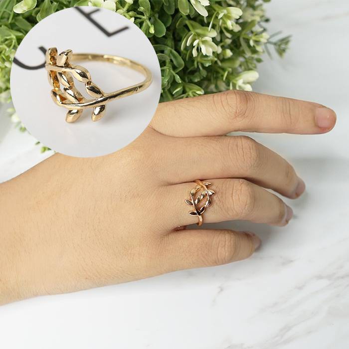 Cincin Korea Leaves Love Leaf Self Defense Ring AP3217