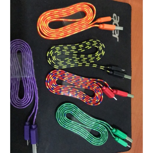 Kabel data strika / tali sepatu 1Meter sisa warna biru