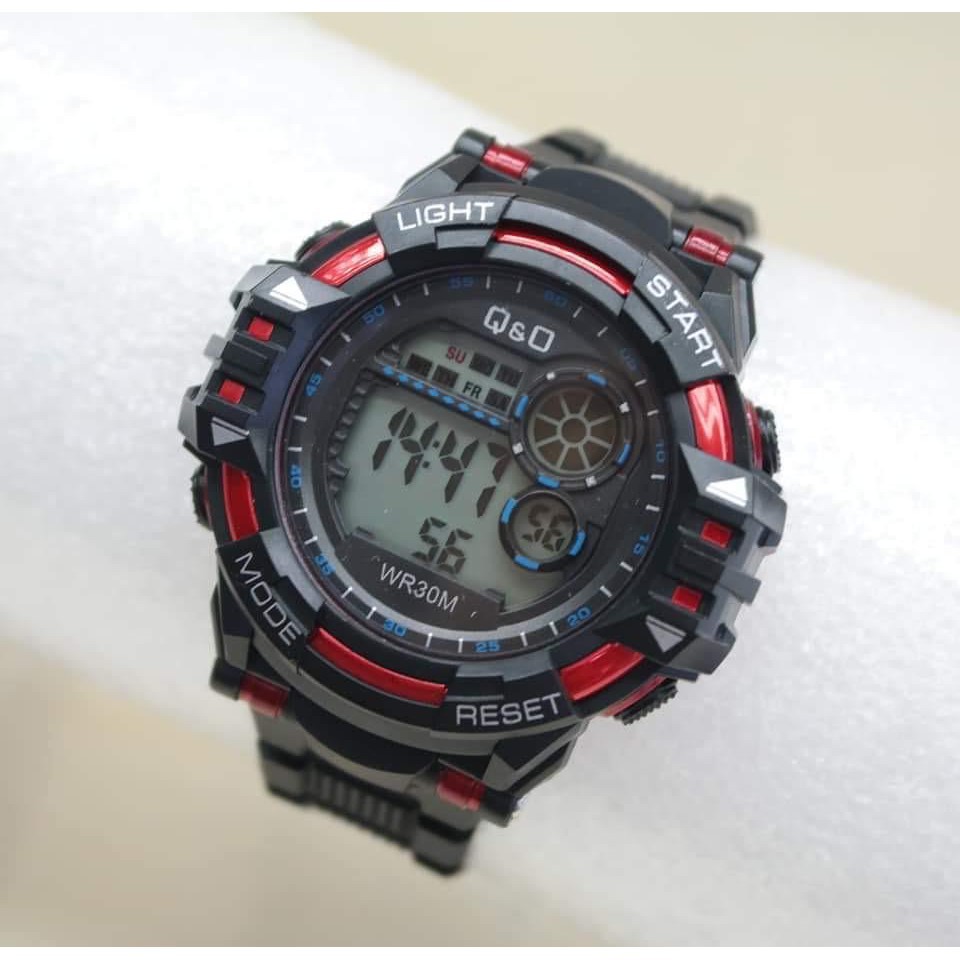 JAM TANGAN PRIA RUBBER SPORT DIGITAL GROSIR ELEKRTONIK LED WANITA COUPLE REMAJA QQ QQ013