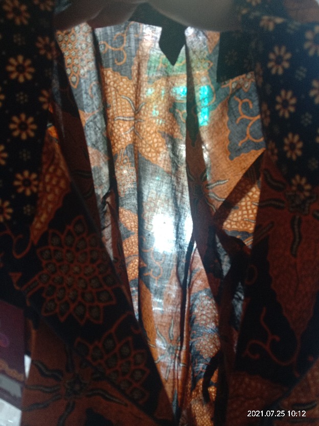 Batik Wanita Atasan Blouse Modern Model Kerah Besar Batik Kerja Wanita