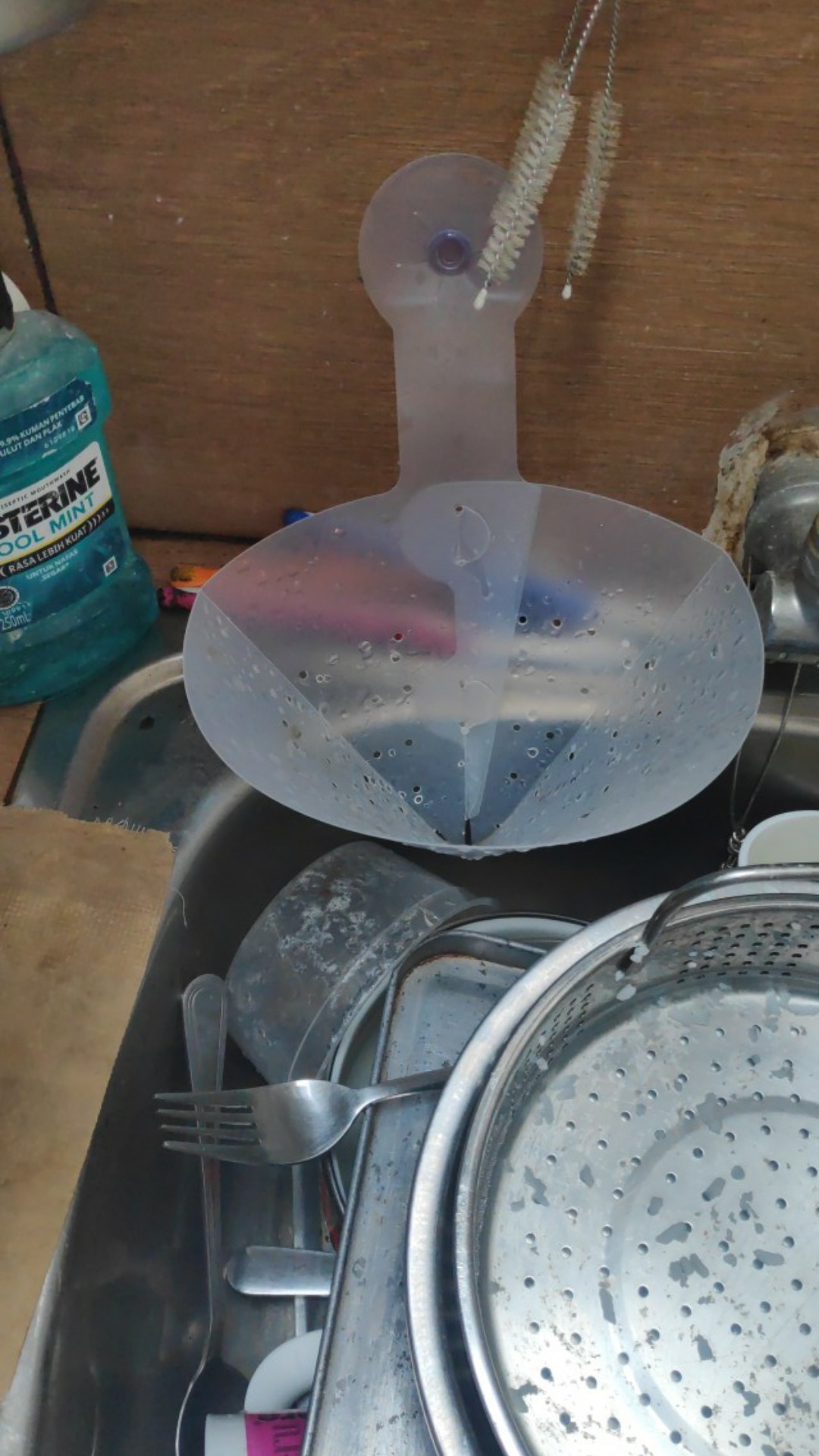 Saringan Lipat Alat Dapur Simple Stopper Anti Tersumbat