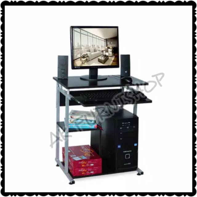 Meja Komputer Laptop Minimalis Rangka Besi