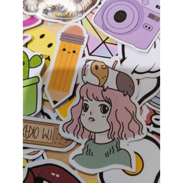 

[ Free Kotak ] 30 pcs STIKER AESTHETIC CUTE | STIKER 3D | STIKER DIARY | STIKER HIAS