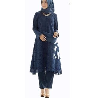 [ADA JUMBO] SET MARIANNE//SETELAN BRUKAT//FASHION WANITA//CELANA KULOT//TUNIK WANITA J26I