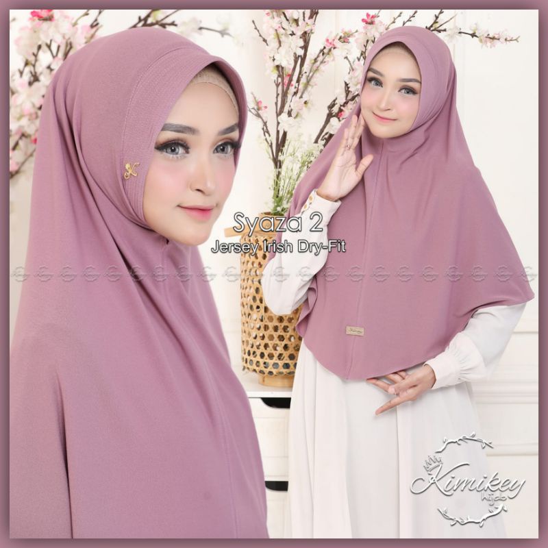 JILBAB INSTAN SYAZA KIMIKEY SIMPEL PED POLOS-Taro