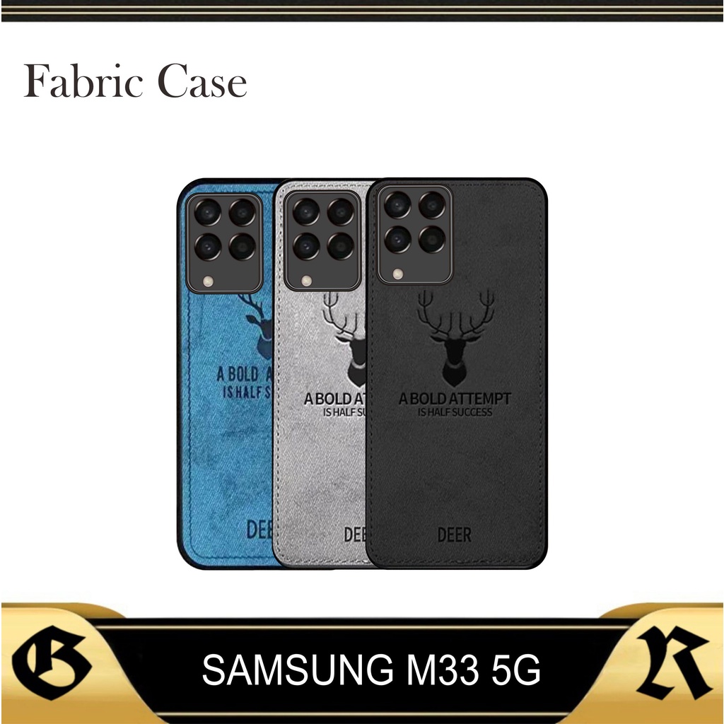 Promo Case Samsung M33 5G 2022 Softcase Casing DEER Motif Canvas