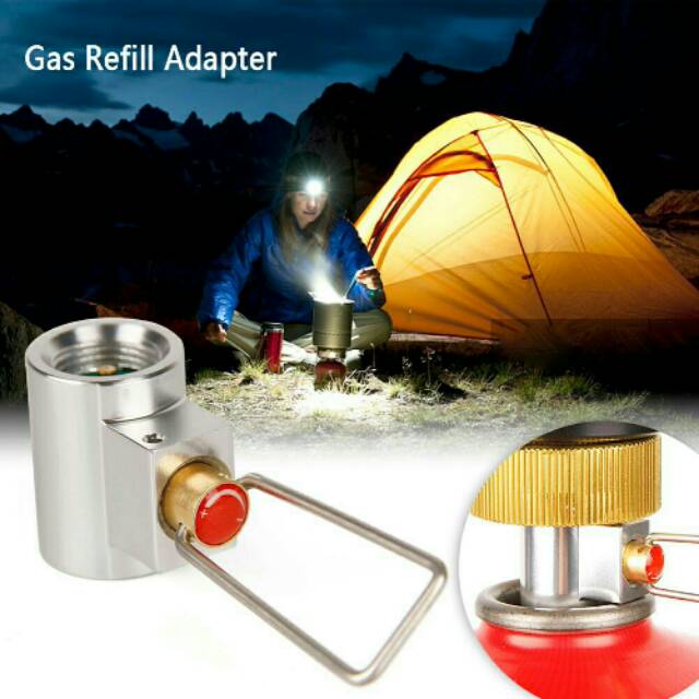 Adaptor gas refill shifter lindal valve canister adapter konektor convertor camping stove