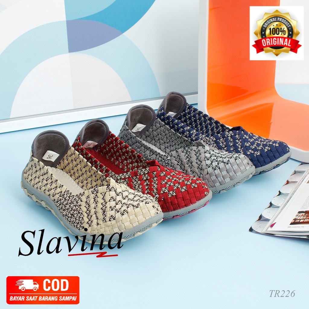 Sepatu Slavina Flat Rajut TR226