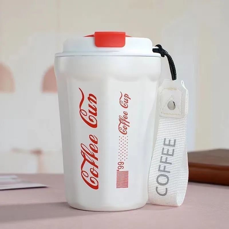 Coffee Cup Silicone Travel Size 390ml / Gelas Minum Tumbler Cocacola