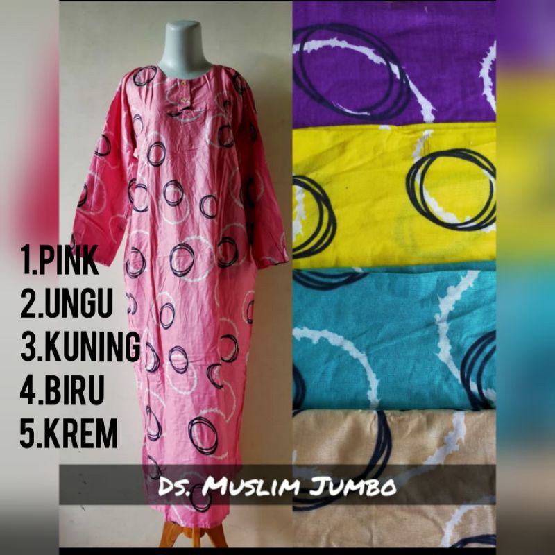 BAJU WANITA DEWASA/DASTER IBU PANJANG LD 120 DASTER MUSLIM BUSUI 2 KANCING bahan Rayon/santung adem