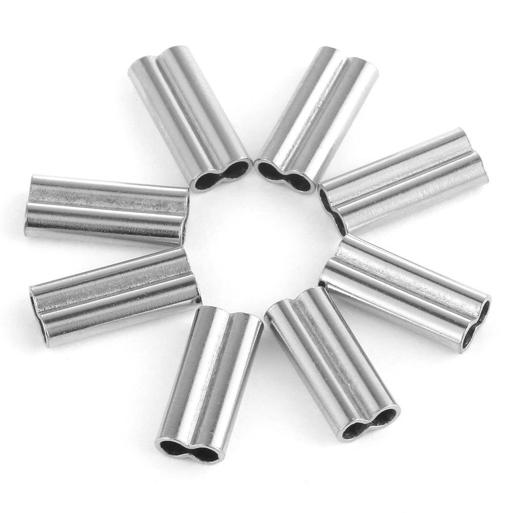 Preva 100pcs Tabung Kawat Pancing Hot Oval High Quality Double Copper Tube