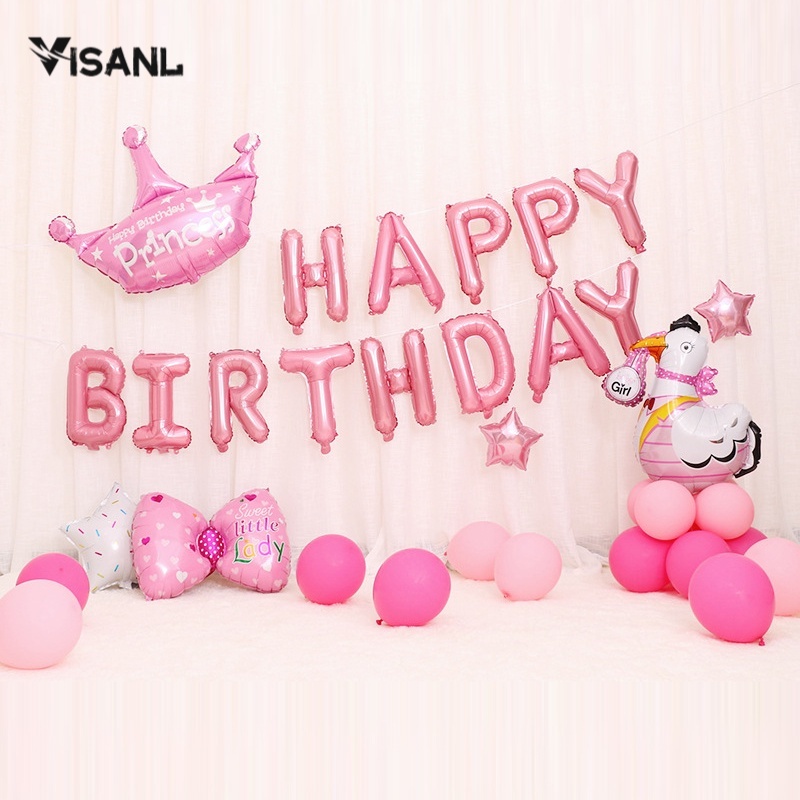 Balon Foil Happy Birthday Set / Balon Foil  Paket Huruf Ulang Tahun Letter Set