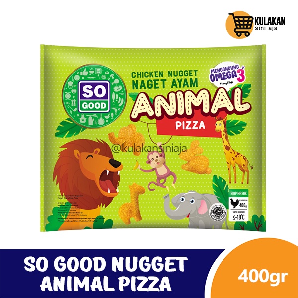 

So Good Chicken Nugget Animal Pizza 400 Gram