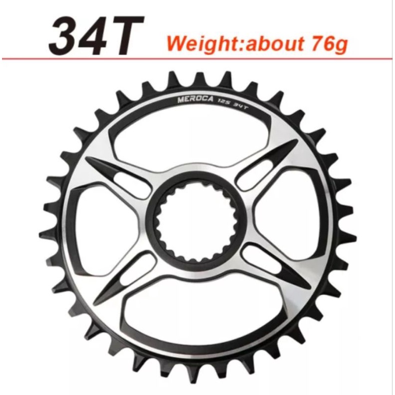 Meroca Chainring 34T 12 Speed Direct For Crank Arm Shimano M6100 M7100 M8100 M9100 Dirct Mount Chainring Shimano