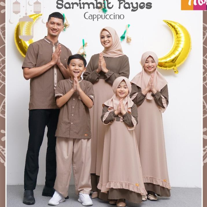Gamis Couple Fayes Cappuccino Sarimbit Keluarga 2021