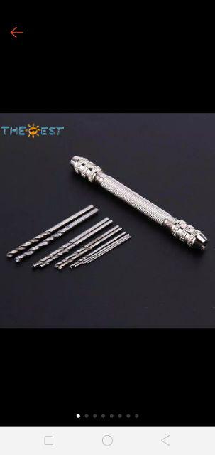 Bor Tangan Mini Manual Bahan Aluminium Ukuran 0.5-3.2mm