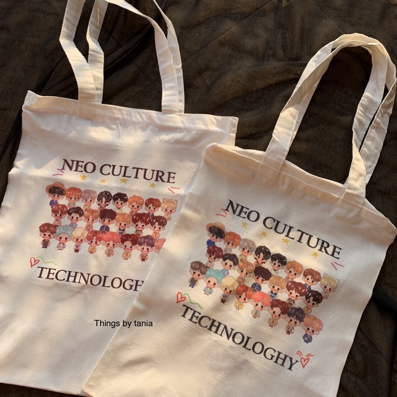 (PROMO) Totebag Fanart NCT 2020 NCT 127 DREAM WAYV tote bag tas kpop fanmerch Baby Kanvas Blacu Resl