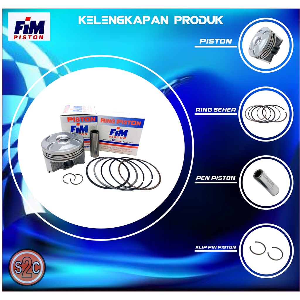 PISTON KIT SATRIA FU 150 FIM49 FIM 49 PIN 16-1